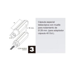 Capsula Persiana Telescopica Sin Espiga Para Eje 40 mm,