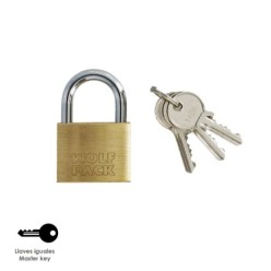 Candado Laton Arco Normal Llaves Iguales 40 mm, Nº1