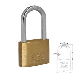 Candado Laton Arco Largo 40 mm,