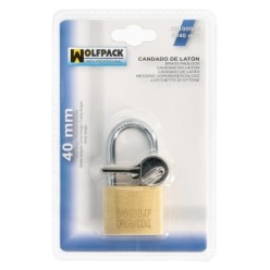 Candado Laton Arco Largo 40 mm,