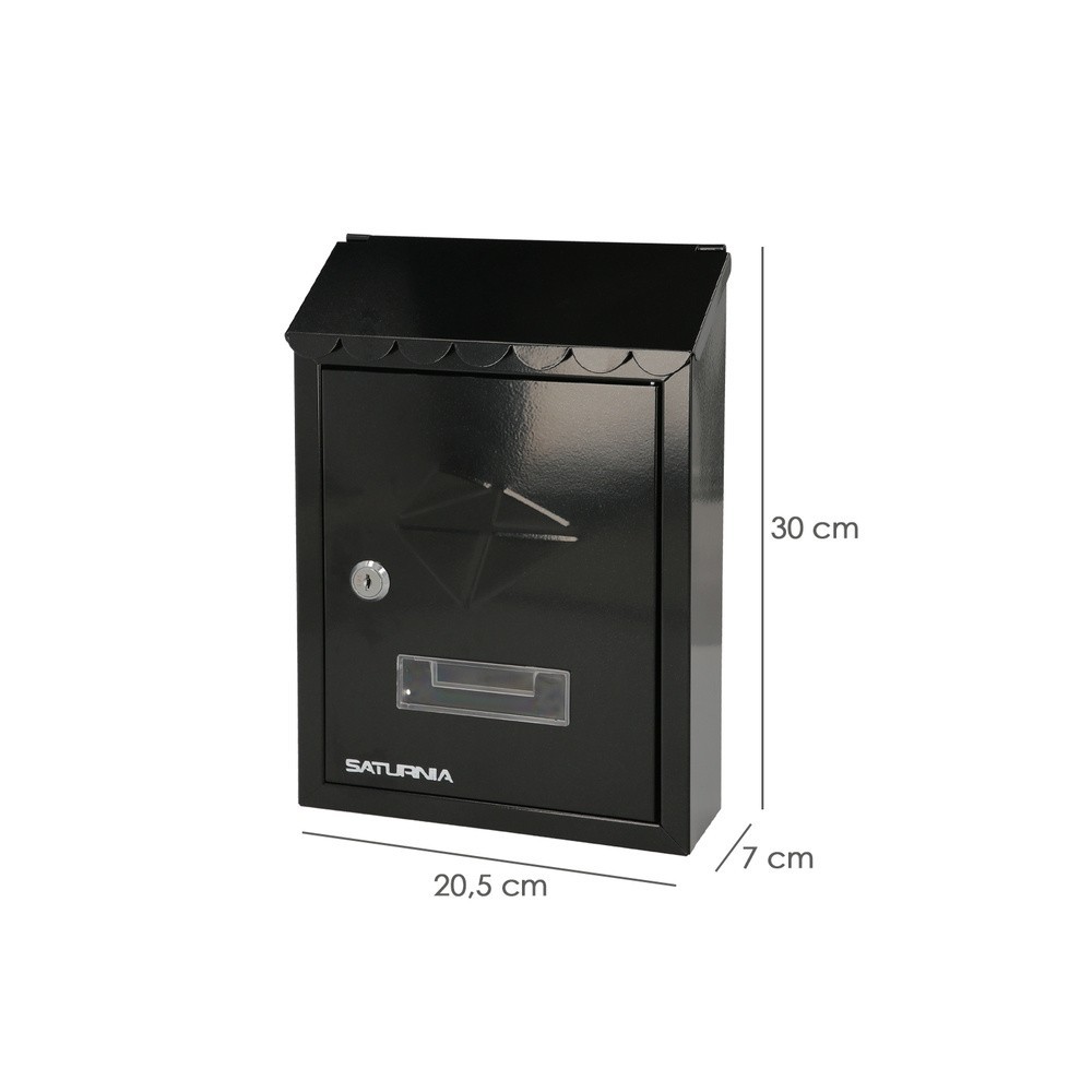 Buzon Exterior Residence 205 x 300 x 70 mm, Negro al por Mayor | Almacén de Ferretería