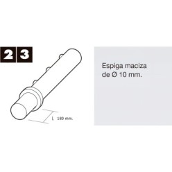 Espiga Persiana 100 mm, Para Disco o Capsula Plastico