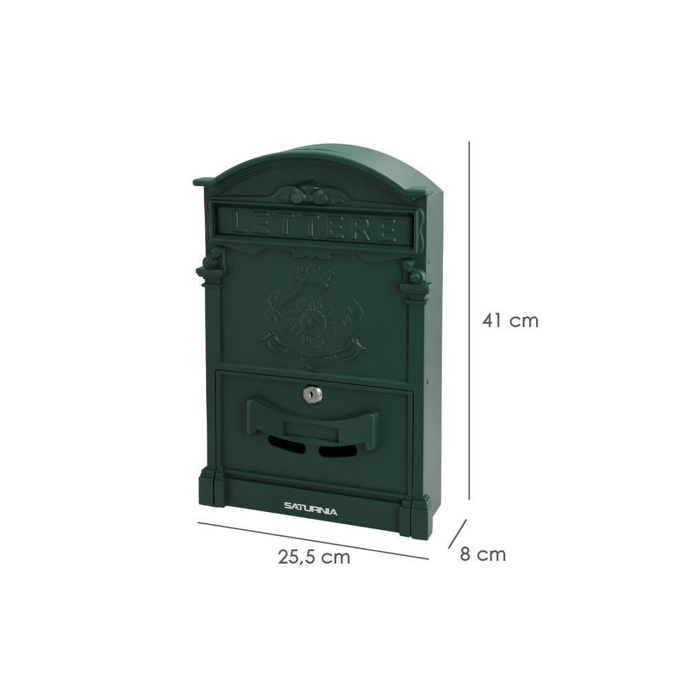 Buzon Jardín Aluminio Fundido Verde Palace 255 x 410 x 90 mm, al por Mayor | Almacén de Ferretería
