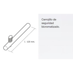 Cerrojillo Persiana Seguridad 120x5,5 mm,