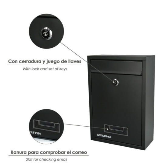 Buzon Square Gris Antracita 26 x 9 x 31 (Alt,) cm, al por Mayor | Almacén de Ferretería