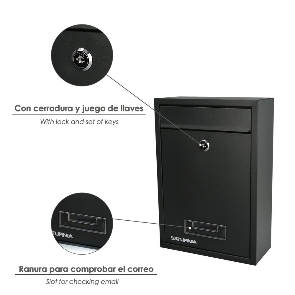 Buzon Square Gris Antracita 26 x 9 x 31 (Alt,) cm, al por Mayor | Almacén de Ferretería