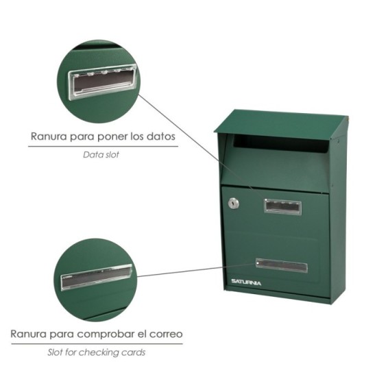 Buzon Exterior Country Verde 215 x 320 x 105 mm, al por Mayor | Almacén de Ferretería