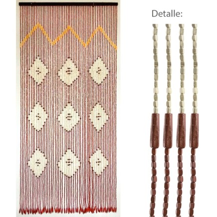 Cortina Puerta 56 Tiras Madera 90x200 cm,