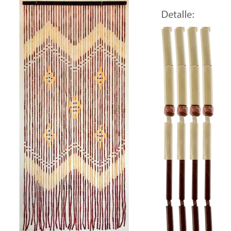 Cortina Puerta 42 Tiras Bambu 90x200 cm,
