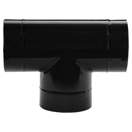 Te Estufa Negro Vitrificado 120 mm, 90°