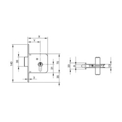 Cerradura Yale  601-hl/60x35