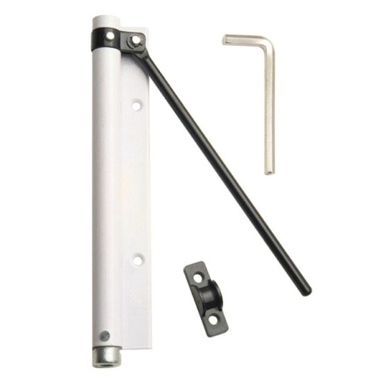 Muelle Puerta Wolfpack Aluminio Anodizado Blanco (Blister 1 Pieza) al por Mayor | Almacén de Ferretería