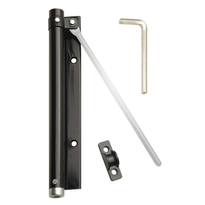 Muelle Puerta Wolfpack Aluminio Anodizado Negro (Blister 1 Pieza) al por Mayor | Almacén de Ferretería