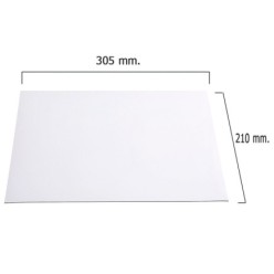 Pizarra Iman Pvc Blanca 210x305x1 mm,