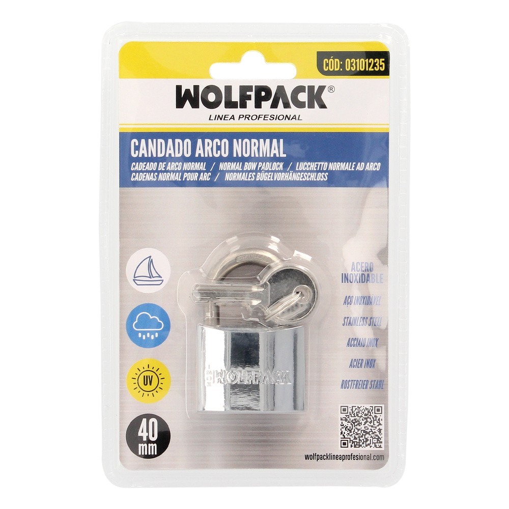 Candado Inoxidable Arco Normal  40mm, al por Mayor | Almacén de Ferretería