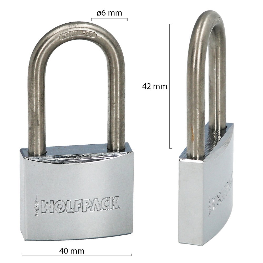 Candado Inoxidable Arco Normal  50mm, al por Mayor | Almacén de Ferretería