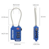 Candado Seguridad Equipaje Tsa 3 Digitos Con Cable Acero, Candado Combinación, Maleta, Viaje, Mochilas, Seguridad al por Mayor |