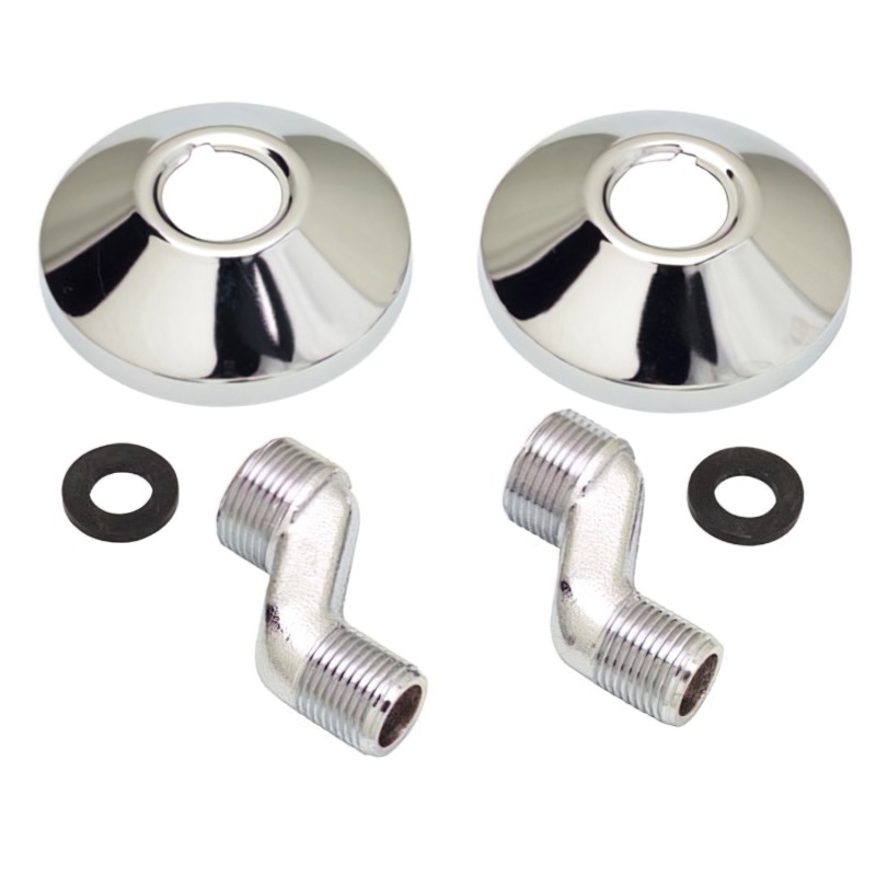 Juego Excentricas 2,5 cm, 1/2x3/4 Con Embellecedor