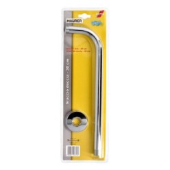 Brazo Ducha Laton  1/2" x 37+7 cm, Angulo recto,