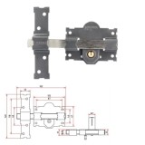Cerrojo B-1 llave y pulsador pasador de 161mm cilindro redondo de 50mm al por Mayor | Almacén de Ferretería