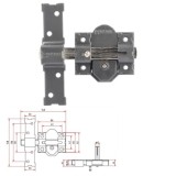 Cerrojo b-7 llave y pulsador pasador de 143mm cilindro de pera de 50mm al por Mayor | Almacén de Ferretería