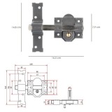 Cerrojo b-8 llave 2 lados de 165mm cilindro de pera de 50mm al por Mayor | Almacén de Ferretería