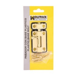 Pasador Wolfpack Base Plastico 50 mm, Latonado