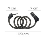 Cable Bicicleta Espiral Con Combinación, 12 mm, x 120 cm, al por Mayor | Almacén de Ferretería
