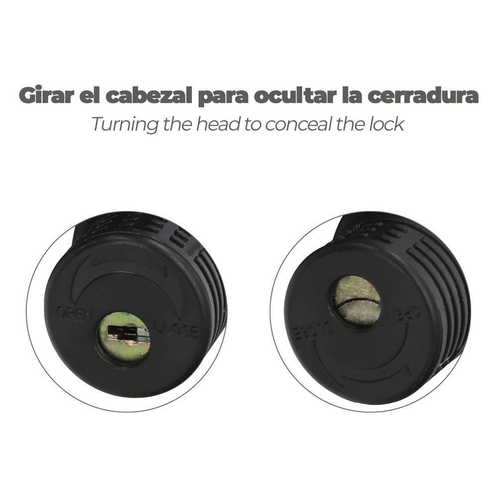 Cable Bicicleta Espiral Con Llave Ø 12 mm, x 150 cm, al por Mayor | Almacén de Ferretería