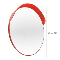 Espejo Convexo Interior / Exterior Con visera 60 cm,