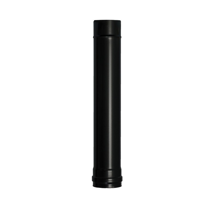 Wolfpack Tubo de Estufa Pellet Acero Vitrificado Negro Ø 80 mm, Longitud 50 cm, Estufas de Leña, Chimenea, Alta resistencia,