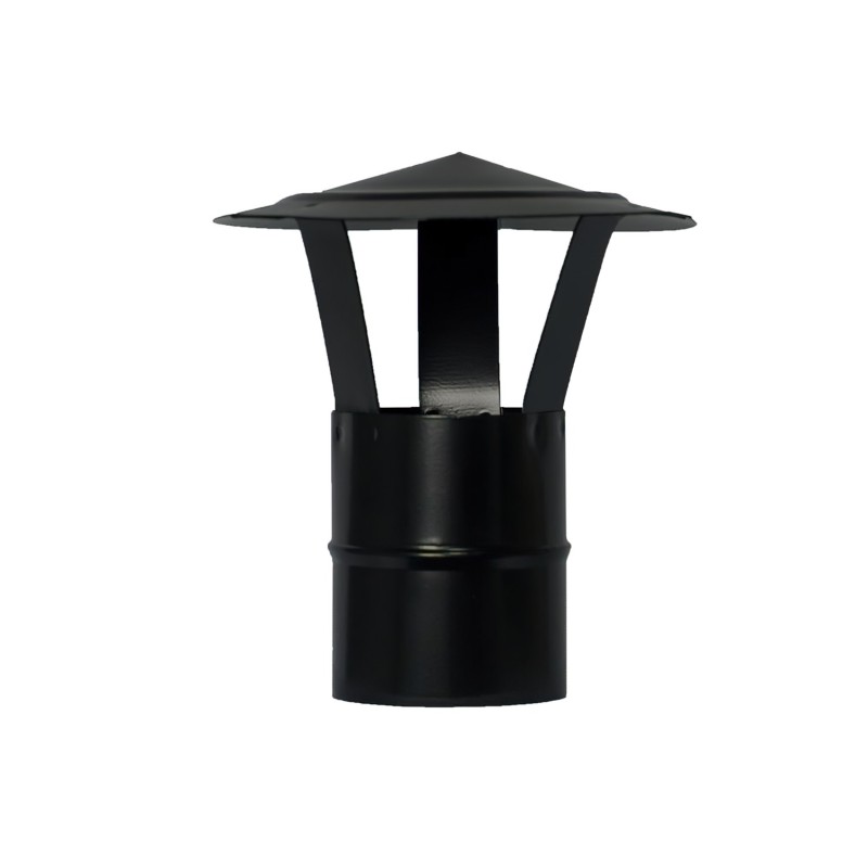 Wolfpack Sombrero Vitrifiado Para Estufa Pellet, Leña, Chimenea, Extracción De Humos, Para Tubo Ø 80 mm,