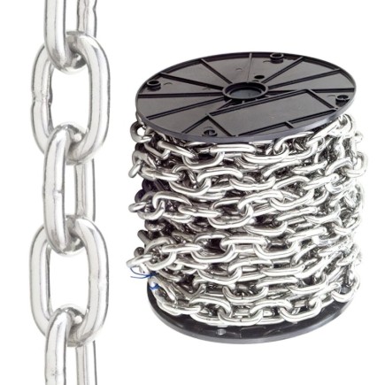 Cadena En Rollo Zincada 6 mm,(Rollo 36 metros)