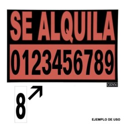 Numero Adhesivo 46x140 mm,   Nº 6 / 9