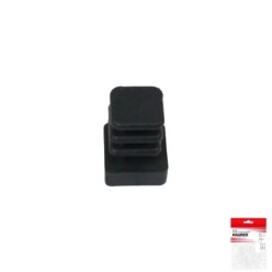 Contera Cuadrada Interior Negra 12x12 mm, Blister 4 piezas,
