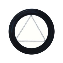 Plafon Embellecedor Estufa Pellet Vitrificado Negro 80 mm,