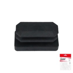 Contera Rectangular Negra 15x30mm, Blister 4 piezas,