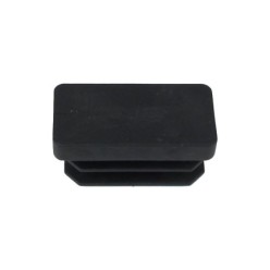 Contera Rectangular Negra 15x30mm, Blister 4 piezas,