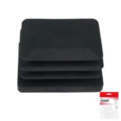 Contera Rectangular Negra 25x35mm, Blister 4 piezas,
