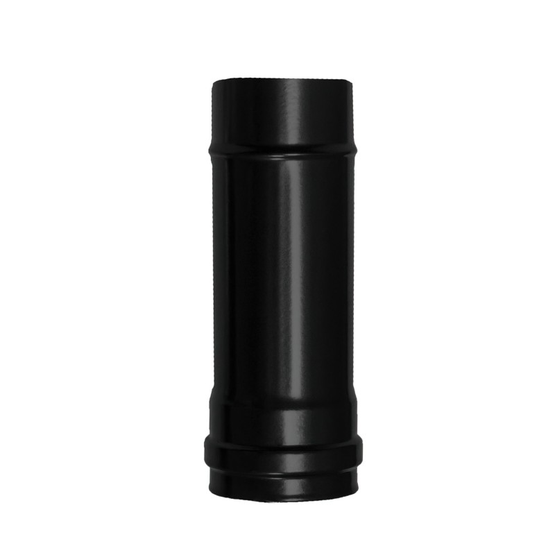 Wolfpack Tubo de Estufa Pellet Acero Vitrificado Negro Ø 80 mm, Longitud 25 cm, Estufas de Leña, Chimenea, Alta resistencia,
