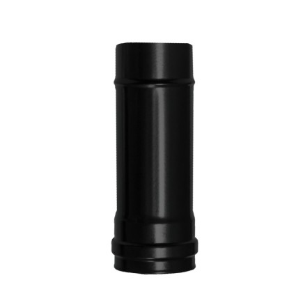 Wolfpack Tubo de Estufa Pellet Acero Vitrificado Negro Ø 80 mm, Longitud 25 cm, Estufas de Leña, Chimenea, Alta resistencia,