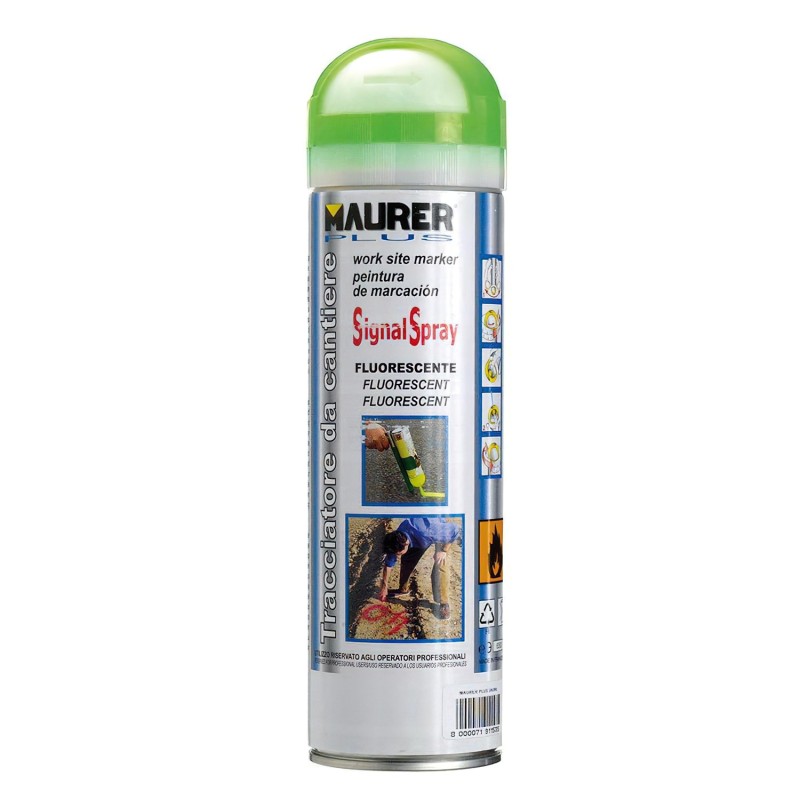 Spray Pintura Trazador Verde Fluorescente 500 ml,