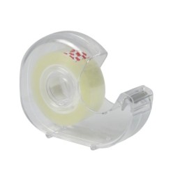 Cinta Celo Adhesivo Transparente 18 mm, x 33 Mts, Con Dispensador,