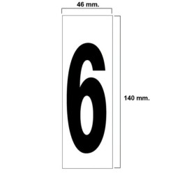 Numero Adhesivo 46x140 mm,   Nº 6 / 9