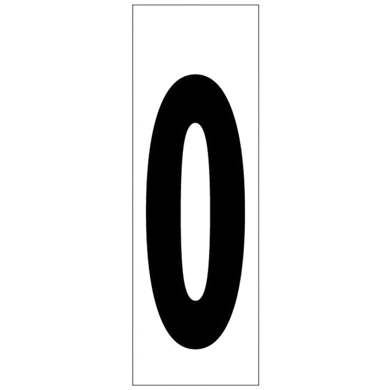 Numero Adhesivo 46x140 mm,   Nº 0