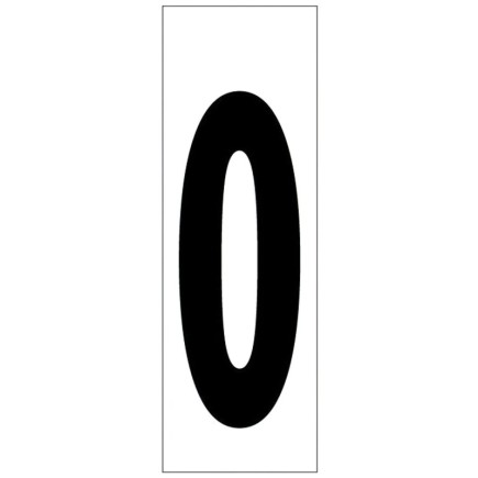 Numero Adhesivo 46x140 mm,   Nº 0