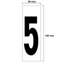 Numero Adhesivo 46x140 mm,   Nº 5
