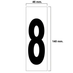 Numero Adhesivo 46x140 mm,   Nº 8