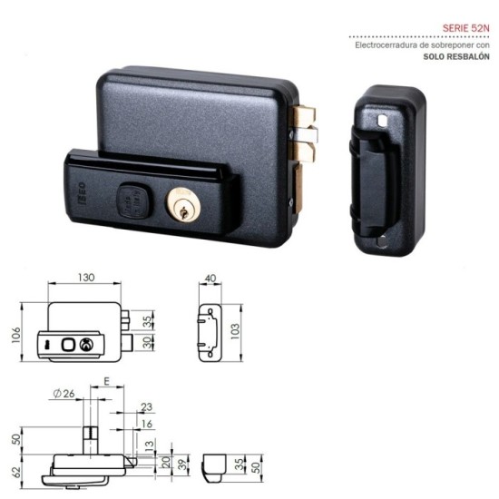 Cerradura Iseo Serie 52N Reversible al por Mayor | Almacén de Ferretería