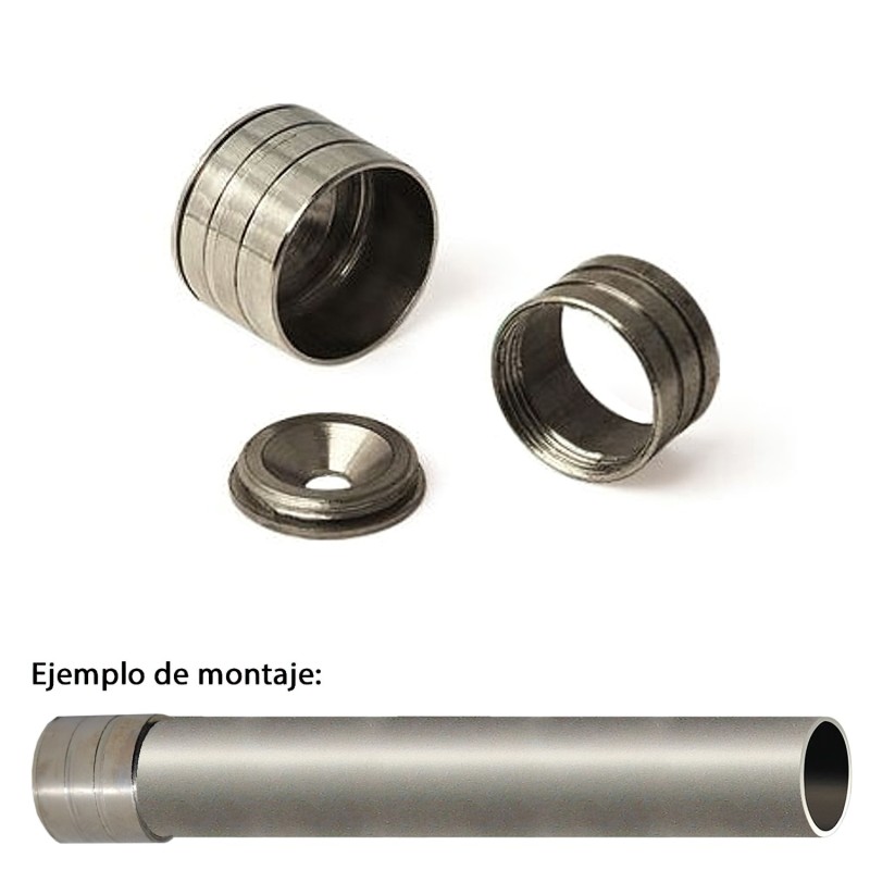 Soporte Barra Armario A Pared Ø 12 mm, Enchufe Laton Niquel (Cromada)